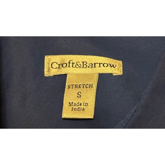 Croft & Barrow Stretch Blue Blouse Cotton Polyester Blend Women's Size SMALL - Picture 5 of 14
